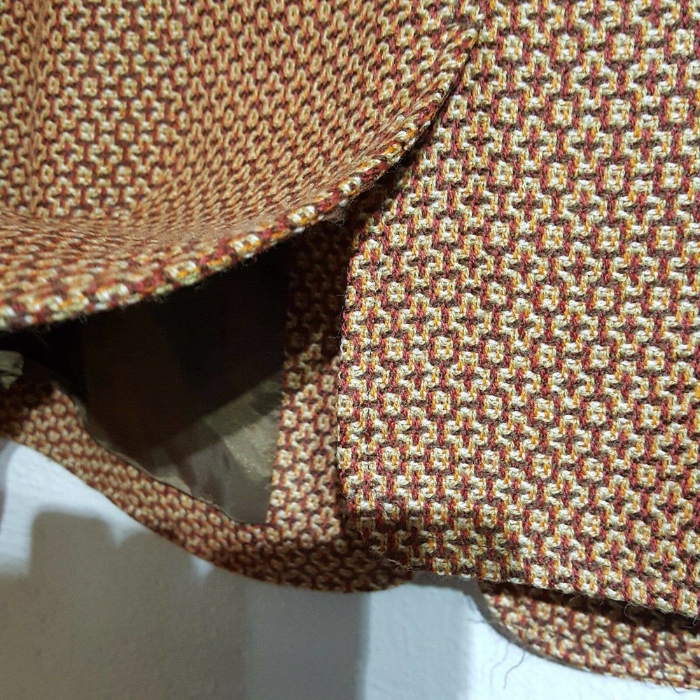 Worth Zipper Front Blazer 8 Wool Brown Rust - Picture 7 of 8